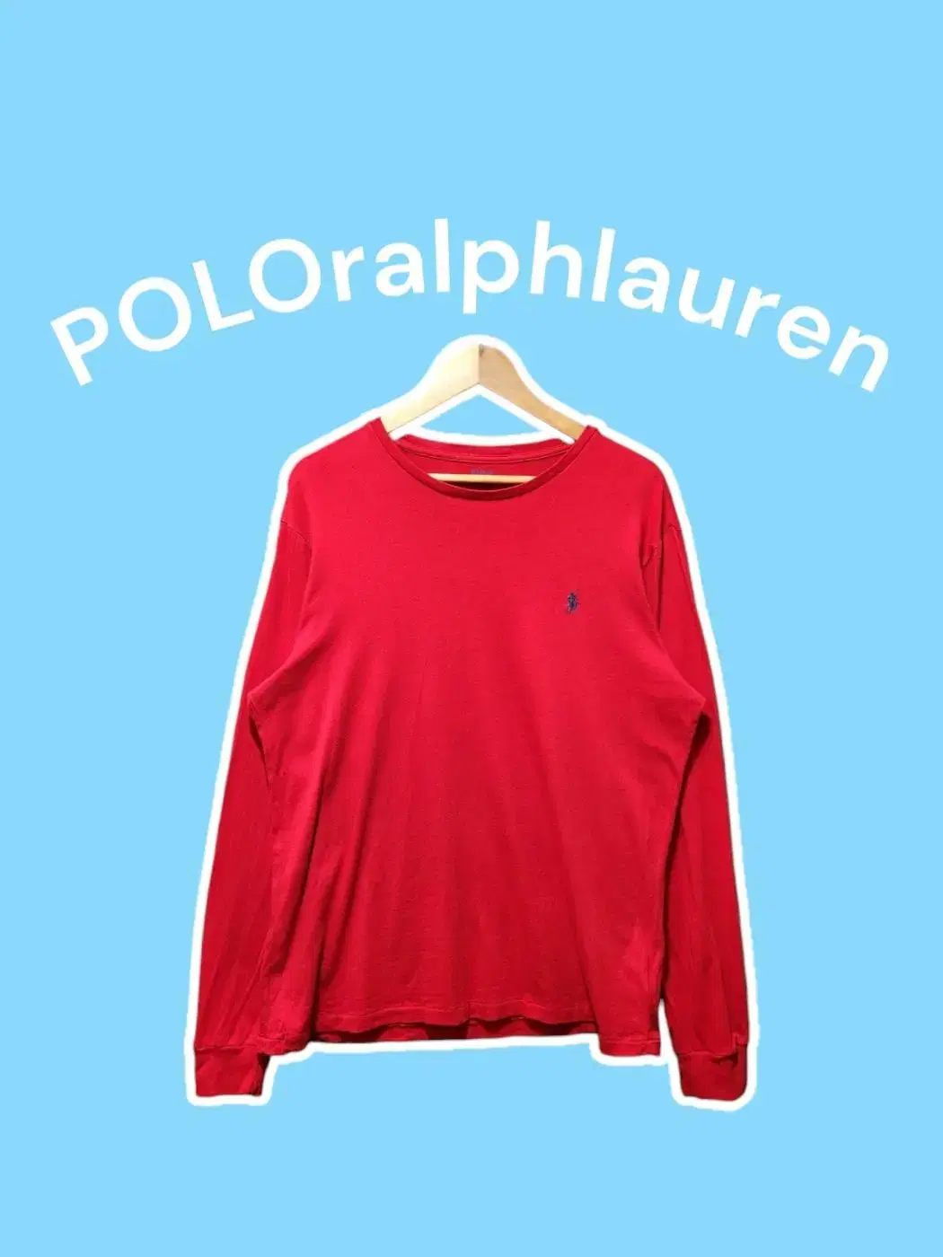 [L] POLOralphlauren 폴로랄프로렌 남성 긴팔티 레드